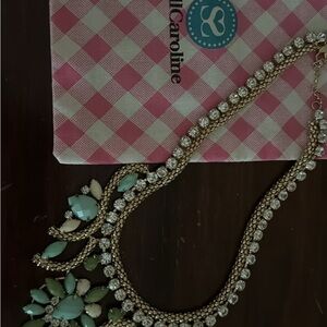 Chic Gold and Green Floral Necklace